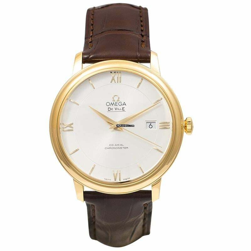 Omega De Ville Prestige 424.53.40.20.02.002 - De Ville Prestige Co-Axial 39.5 mm Automatic Silver Dial Yellow Gold </h1>