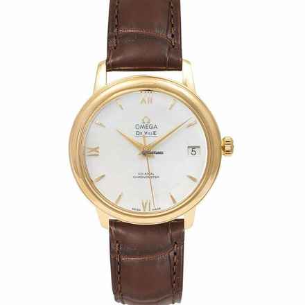  Omega De Ville Prestige 424.53.33.20.05.002 - De Ville Prestige Co-Axial 32.7 mm Automatic White Dial Yellow Gold </h1> 