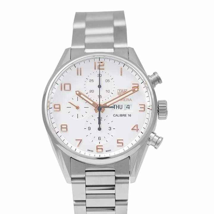  TAG Heuer Carrera Calibre 16 CV2A1AC.BA0738 - Carrera Calibre 16 DD Automatic White Dial Men's Watch </h1> 