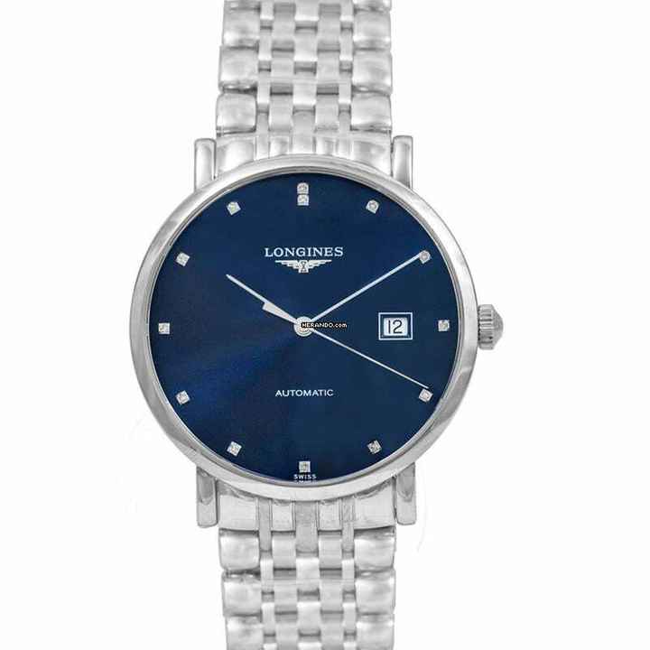 Longines Elegant L49104976 - Elegant Automatic Blue Dial Diamond Men's Watch </h1> 