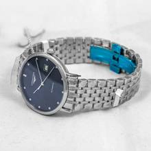 Thumbnail von Longines Elegant L49104976 - Elegant Automatic Blue Dial Diamond Men's Watch </h1>