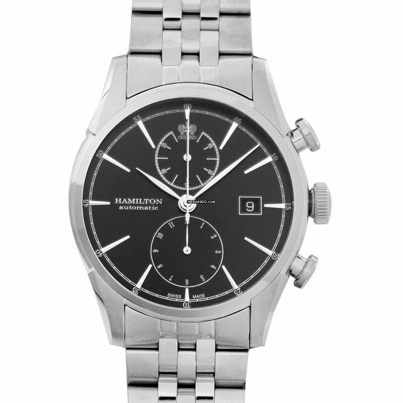 Hamilton Spirit of Liberty H32416131 - American Classic Spirit Liberty Auto Chrono Black Steel 42mm </h1>