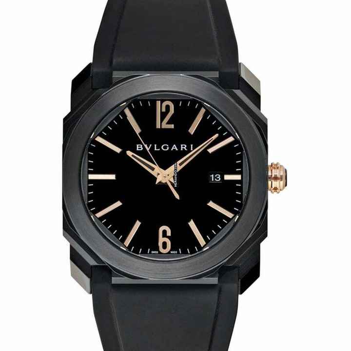  Bulgari Octo 102581 - Octo L'Originale Automatic Black Dial Stainless Steel Men's Watch </h1> 
