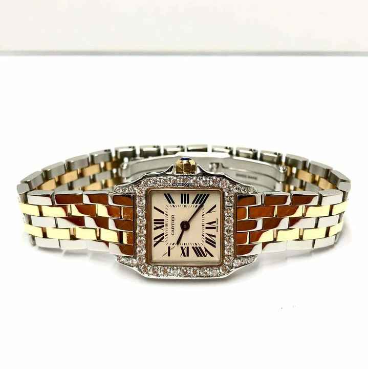  Cartier Santos Demoiselle 2698 2 Tone 20mm .92TCW DIAMOND Watch </h1> 