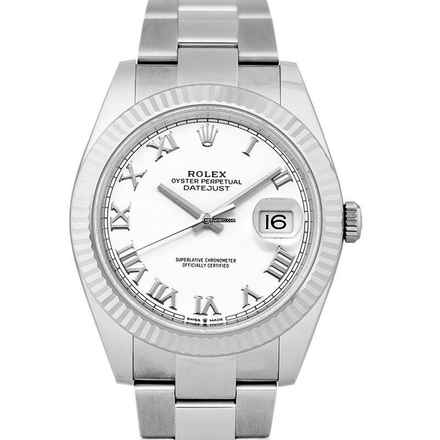  Rolex Datejust 41 126334-0023 - Datejust 41 Automatic White Dial Oystersteel and 18 ct White Gold Men's Watc </h1> 