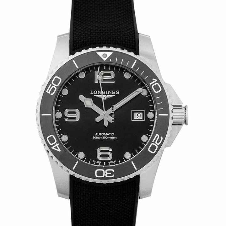  Longines HydroConquest L37814569 - HydroConquest Automatic Black Dial Men's Watch </h1> 