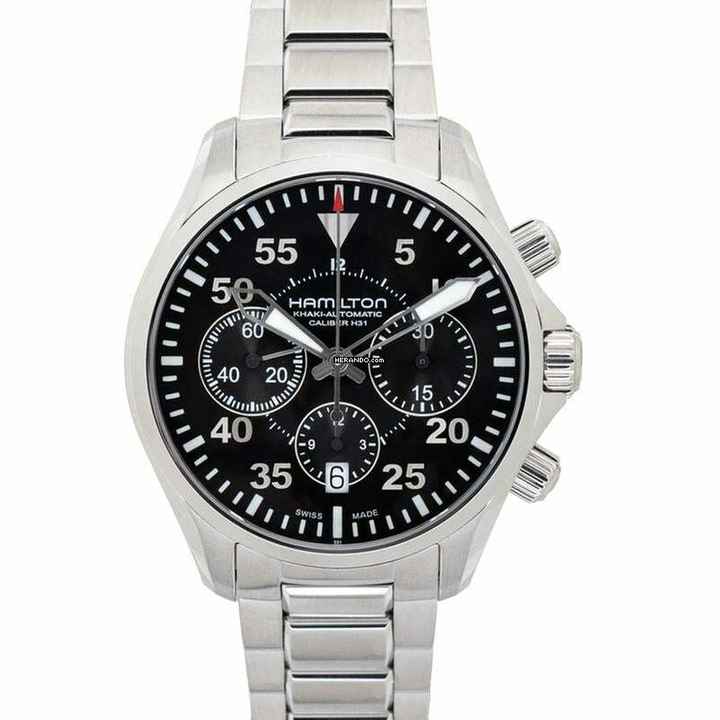 Hamilton Khaki Pilot H64666135 - Khaki Aviation Automatic Black Dial Stainless steel Men's Watch </h1> 