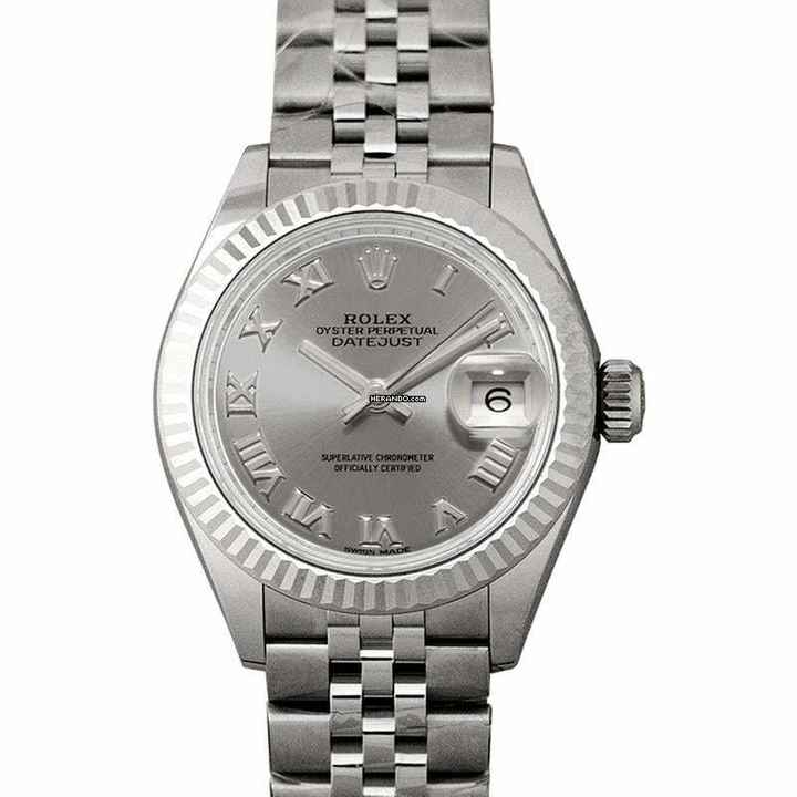  Rolex Lady-Datejust 279174-0007 - Lady-Datejust Automatic Silver Dial Oystersteel and 18 ct White Gold Ladies </h1> 