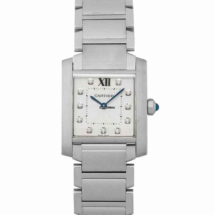  Cartier Tank Française WE110007 - Tank Francaise 30 mm Quartz Silver Dial Stainless Steel Diamonds Ladies Watch </h1> 