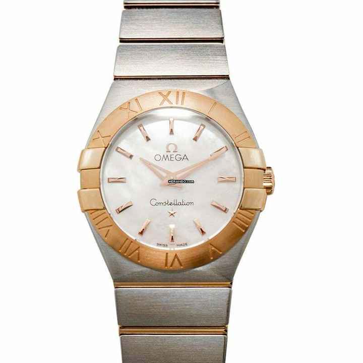  Omega Constellation Quartz 123.20.27.60.05.001 - Constellation Quartz 27 mm White Dial Red Gold Ladies Watch </h1> 