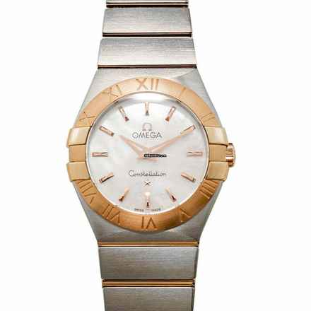  Omega Constellation Quartz 123.20.27.60.05.001 - Constellation Quartz 27 mm White Dial Red Gold Ladies Watch </h1> 