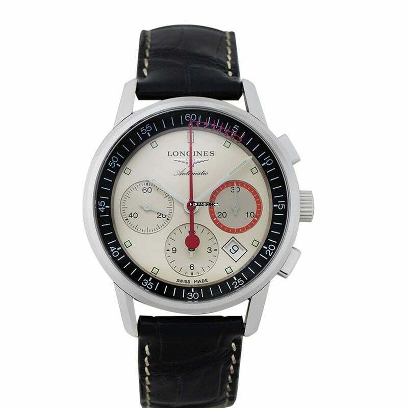 Longines Column-Wheel Chronograph L47544723 - Heritage Chronograph 41 mm Watch </h1>