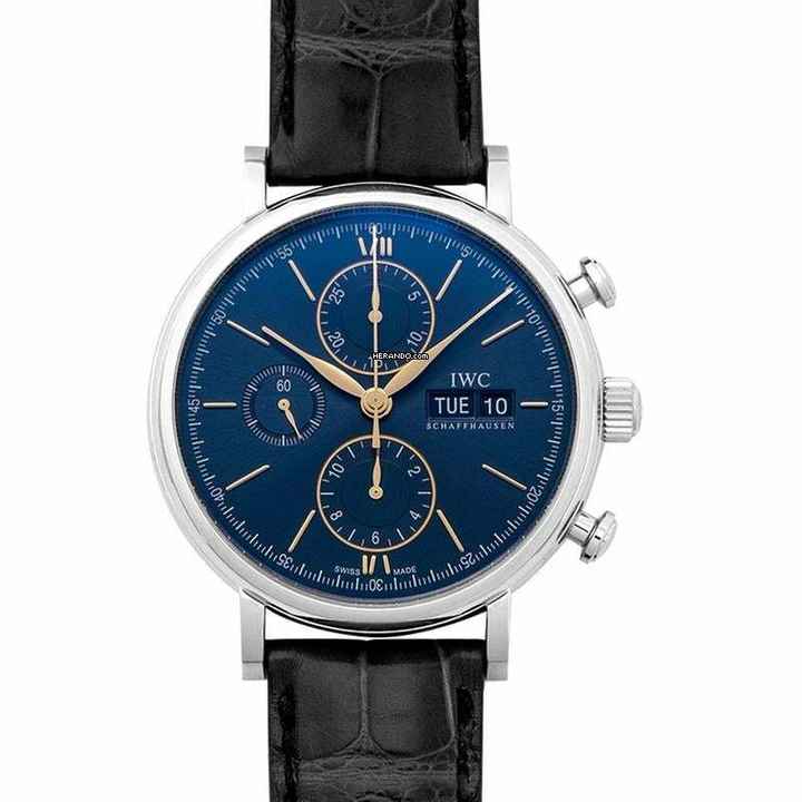  IWC Portofino Chronograph IW391036 - Portofino Chronograph Automatic Blue Dial Men's Watch </h1> 