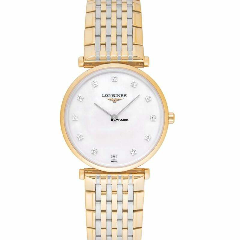 Longines La Grande Classique L45122877 - La Grande Classique de Longines Quartz White Mother Of Pearl Dial Diamond Ladi </h1>