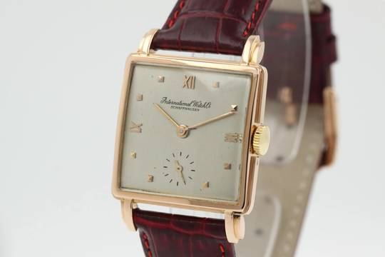  IWC Vintage Square 18K Rosegold Manual-wind Watch 