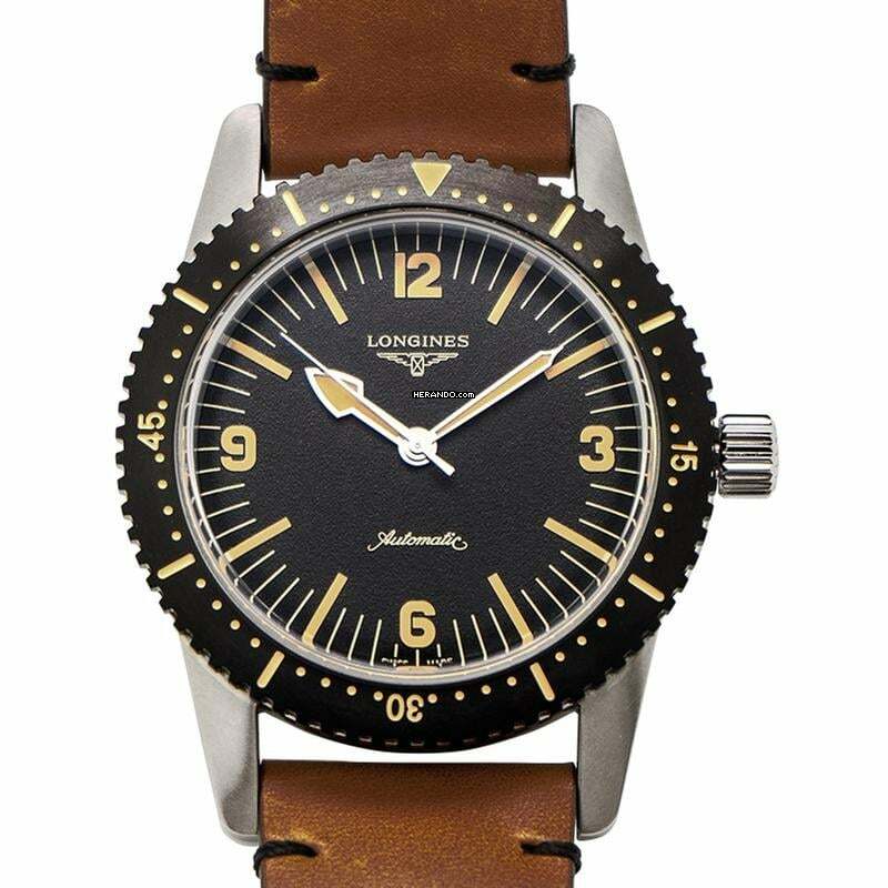 Longines L28224562 - The Longines Skin Diver Watch Automatic Black Dial Men's Watch </h1>