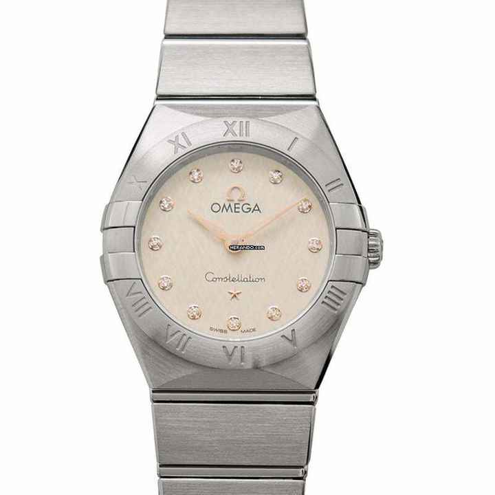  Omega Constellation Ladies 131.10.25.60.52.001 - Constellation Manhattan Quartz 25 mm Quartz Silver Dial Steel Ladies </h1> 