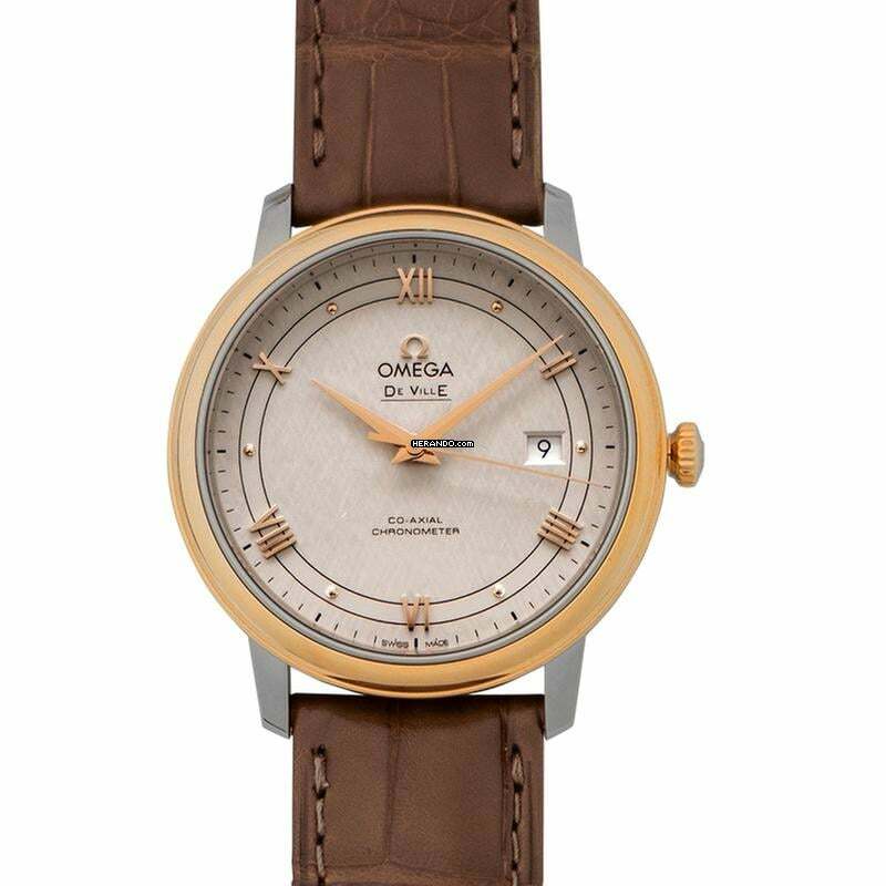 Omega De Ville Prestige 424.23.40.20.02.003 - De Ville Prestige Co-Axial 39.5 mm Automatic Silver Dial Red Gold Me </h1>