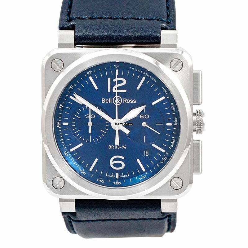  Bell & Ross BR 03-94 Chronographe BR0394-BLU-ST/SCA - Instruments BR 03-94 Blue Steel Men's Watch </h1> 