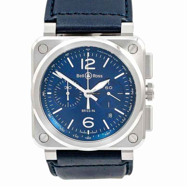  Bell & Ross BR 03-94 Chronographe BR0394-BLU-ST/SCA - Instruments BR 03-94 Blue Steel Men's Watch </h1> 