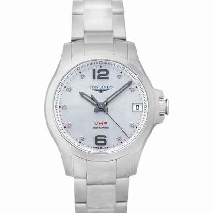  Longines Conquest L33164876 - Conquest V.H.P. Quartz White Dial Ladies Watch </h1> 
