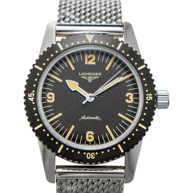 Longines Heritage L28224566 - Heritage Skin Diver Automatic Black Dial Men's Watch </h1>