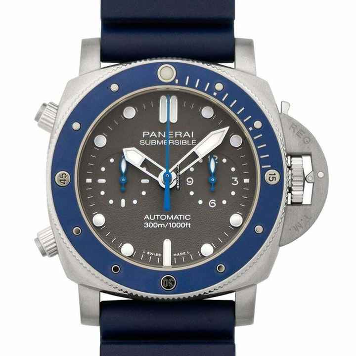  Panerai Submersible PAM00982 - Submersible Chrono Guillaume Nery Edition 47mm Automatic Grey Dial Men's Watch </h1> 