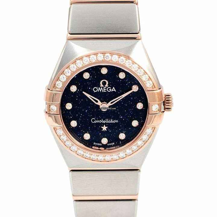  Omega Constellation Quartz 131.25.25.60.53.002 - Constellation Manhattan Quartz 25 mm Quartz Blue Dial Sedna Gold La </h1> 