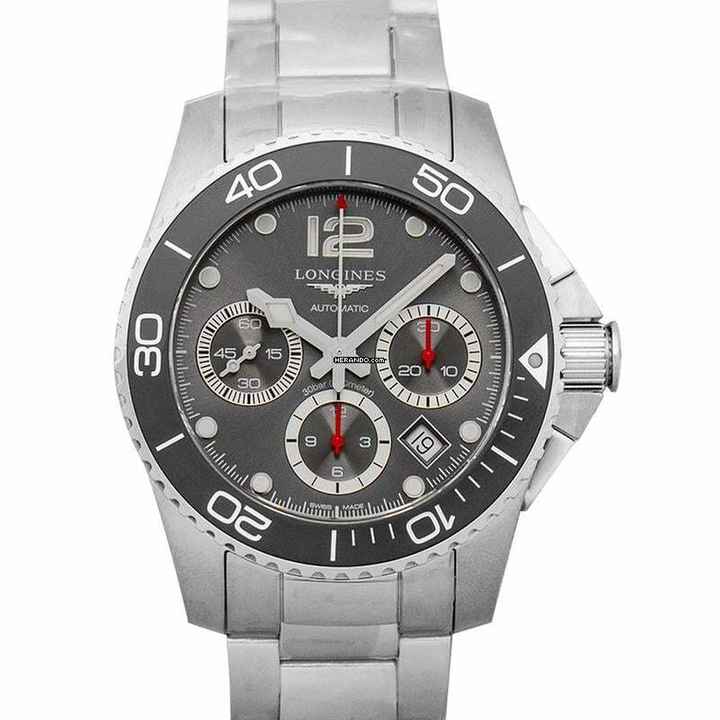  Longines HydroConquest L37834766 - HydroConquest Automatic Grey Dial Chronograph Men's Watch </h1> 