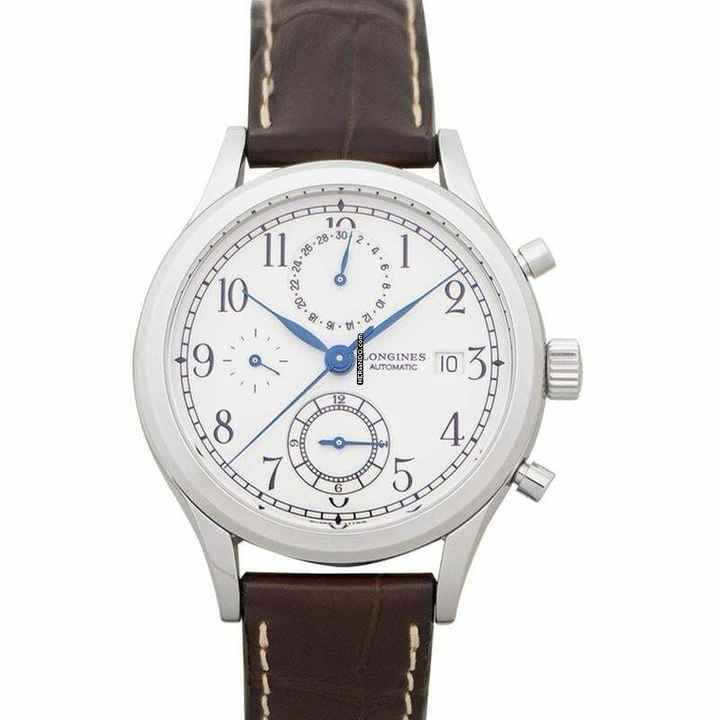  Longines Heritage L28154232 - Heritage Automatic White Dial Chronograph Men's Watch </h1> 