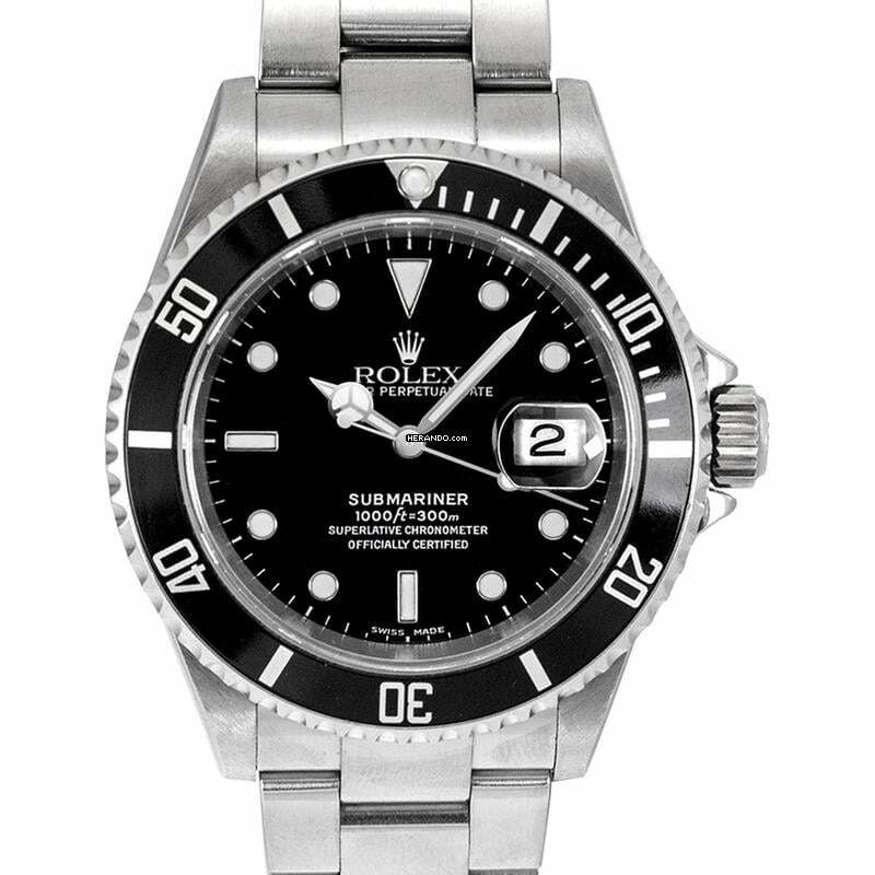 Rolex Submariner Date 16610 - Submariner Automatic Black Dial Stainless Steel Men's Watch </h1> 