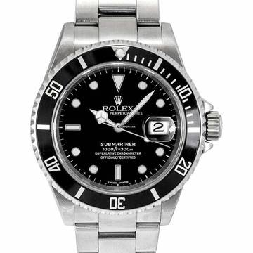  Rolex Submariner Date 16610 - Submariner Automatic Black Dial Stainless Steel Men's Watch </h1> 