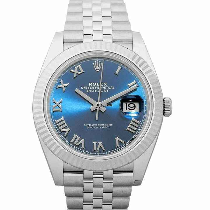  Rolex Datejust 41 126334-0026 - Datejust 41 Automatic Blue Dial Oystersteel and 18 ct White Gold Men's Watch </h1> 