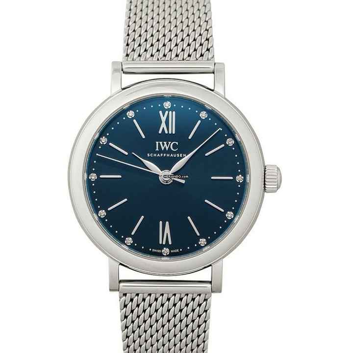  IWC Portofino Automatic IW357404 - Portofino Automatic Blue Dial Stainless Steel Ladies Watch </h1> 