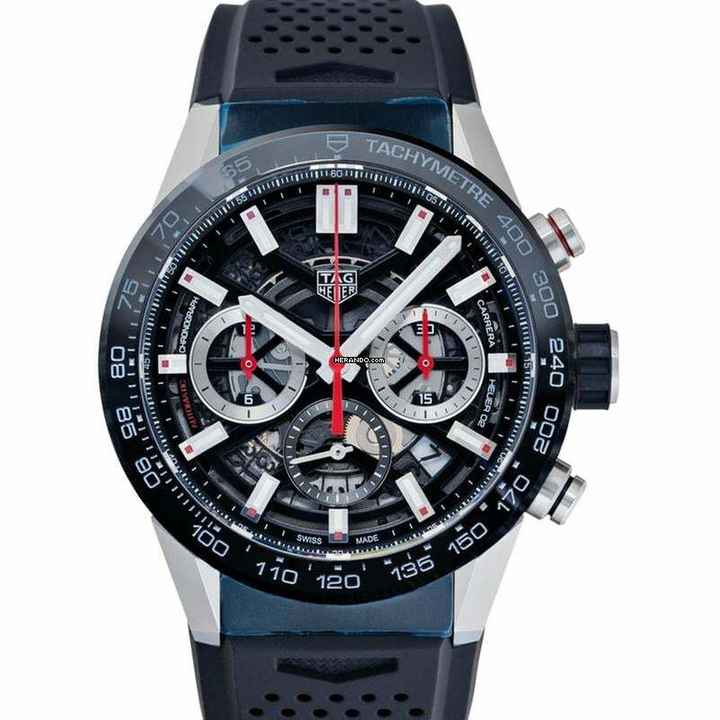  TAG Heuer Carrera CBG2010.FT6143 - Carrera Calibre Heuer 02 Automatic Black Skeleton Dial Men's Watch </h1> 