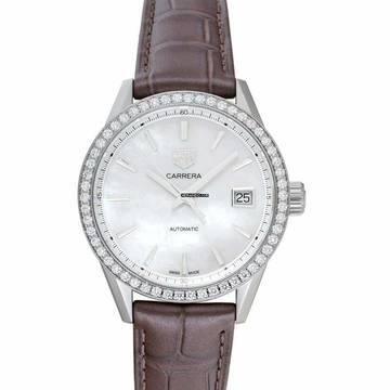  TAG Heuer Carrera Lady WBK2316.FC8258 - Carrera Calibre 5 Automatic White Mother of Pearl Diamond Bezel Ladies Wa </h1> 
