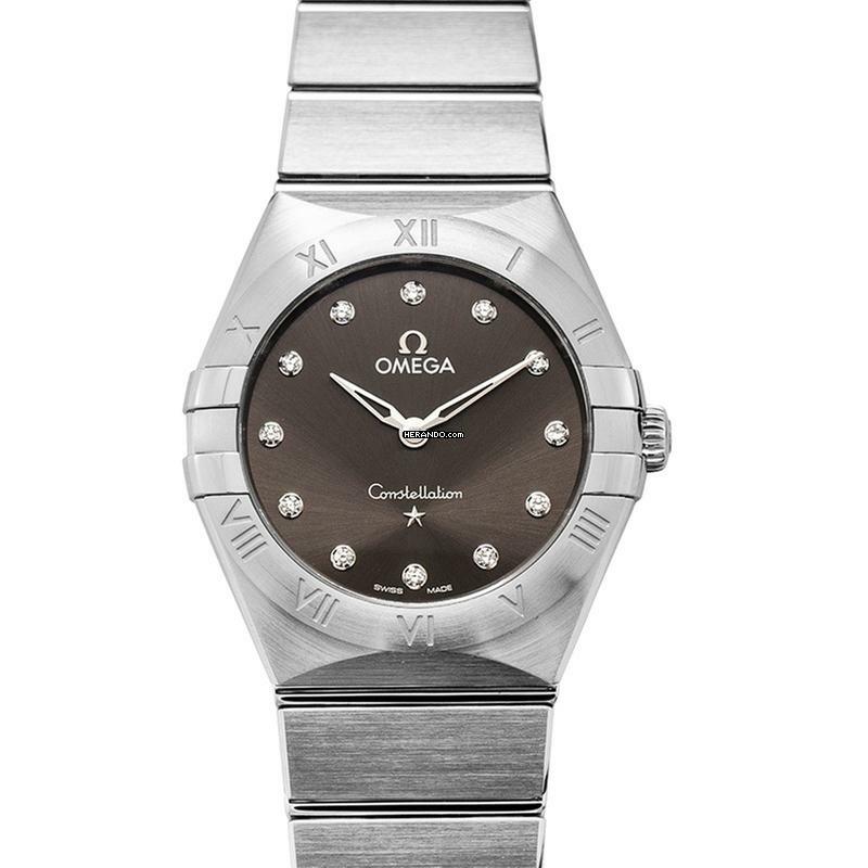 Omega Constellation Quartz 131.10.28.60.56.001 - Constellation Manhattan Quartz 28 mm Quartz Grey Dial Steel Diamond </h1>