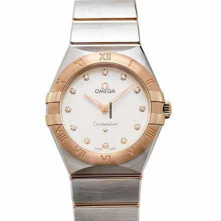  Omega Constellation 131.20.28.60.52.001 - Constellation Manhattan Quartz 28 mm Quartz Silver Dial Sedna Gold </h1> 