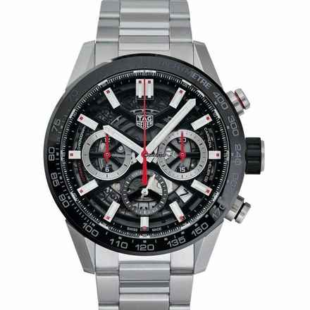  TAG Heuer Carrera CBG2010.BA0662 - Carrera Calibre Heuer 02 Automatic Black Skeleton Dial Men's Watch </h1> 