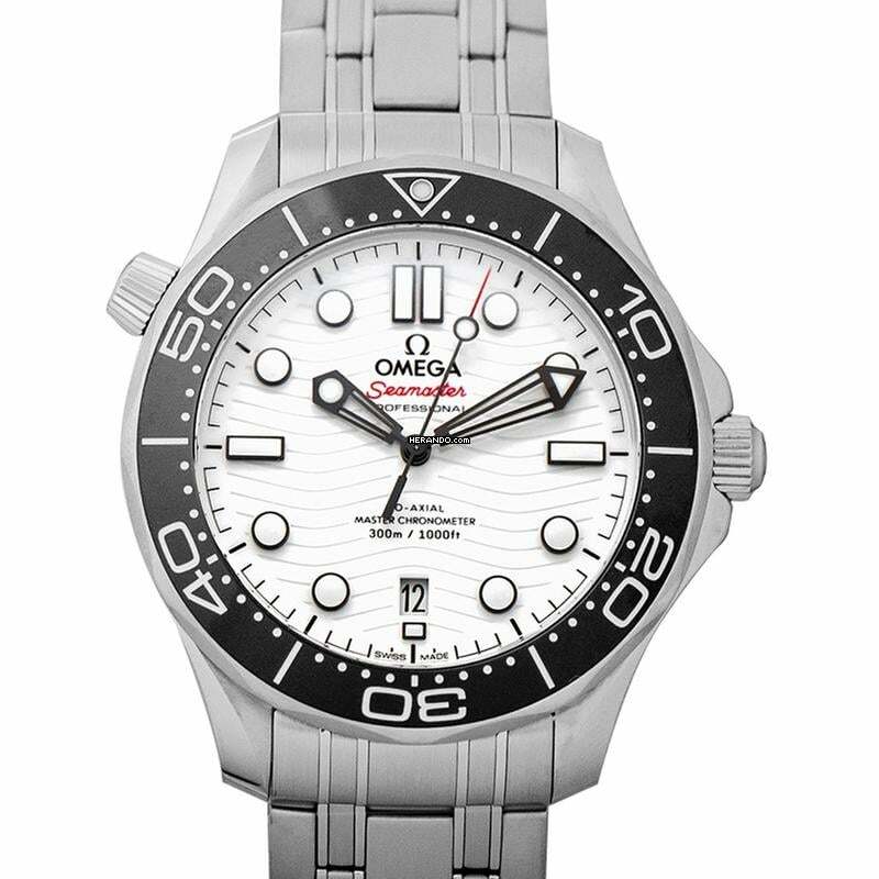 Omega Seamaster Diver 300 M 210.30.42.20.04.001 - Seamaster Automatic White Dial Stainless Steel Men's Watch </h1>