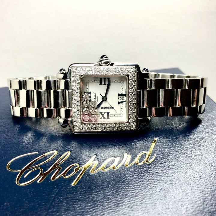  Chopard Happy Sport 27mm Steel 7 Floating DIAMONDS ~2.5TCW Diamond Watch </h1> 
