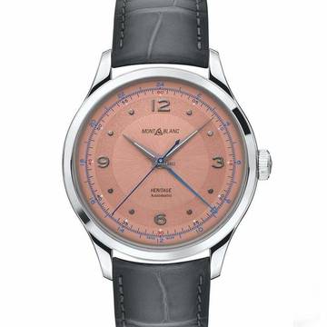  Montblanc MB119950 - Heritage GMT Automatic Salmon-coloured Dial Men's Watch </h1> 