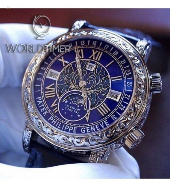 Patek Philippe [2017 NEW] Grand Complications Sky Moon Tourbillon 6002G Blue Dial Watch