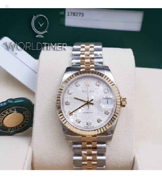 Rolex [NEW] Datejust 31mm Ladies 178273J Silver Diamond Jubilee (Retail:US$11,699)