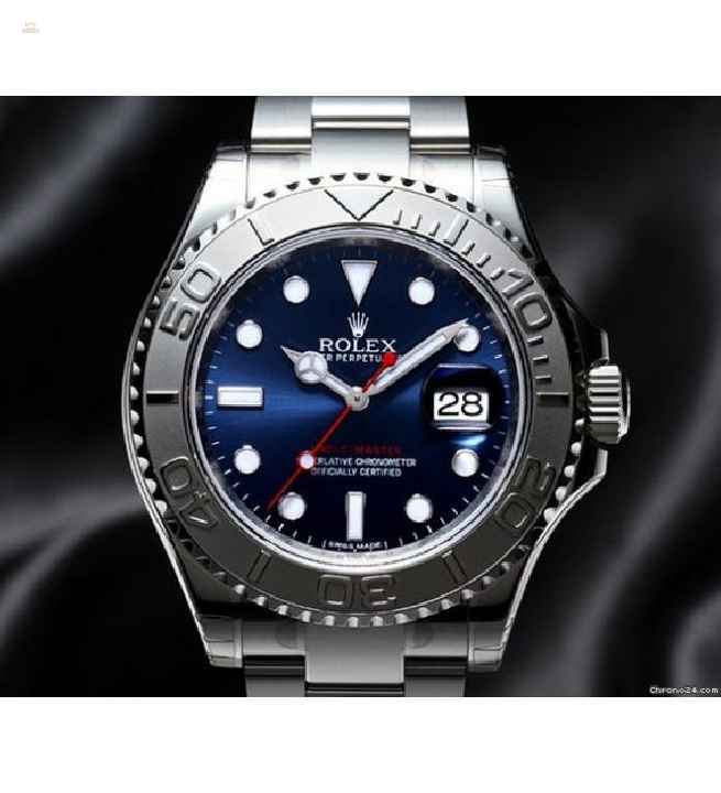 Rolex [NEW] Yacht Master Steel and Platinum Blue Dial 116622 (List Price:US$11,557) 