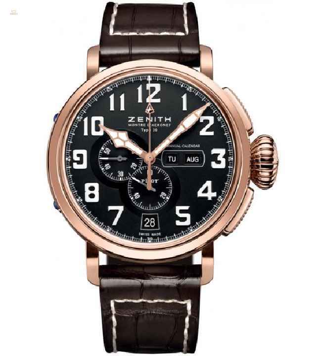 Zenith [NEW] Pilot Montre d'Aeronef Type 20 Annual Calendar 87.2430.4054/21.C721 (Retail:US$17,300)