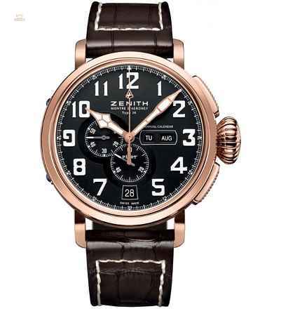 Zenith [NEW] Pilot Montre d'Aeronef Type 20 Annual Calendar 87.2430.4054/21.C721 (Retail:US$17,300)