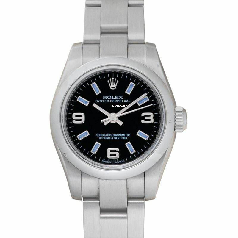 Rolex Oyster Perpetual 26 176200 - Lady Oyster Perpetual Black/Steel Ø26 mm </h1> 