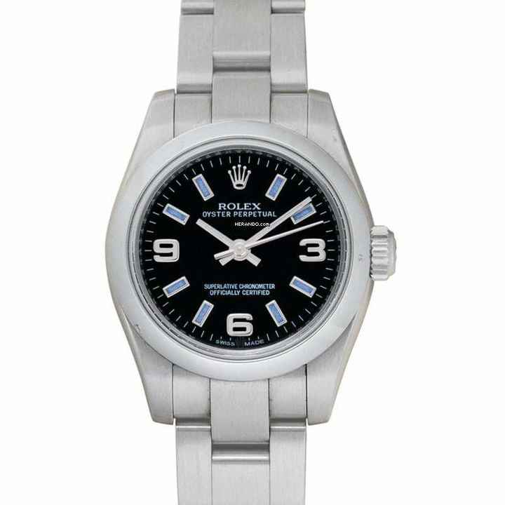  Rolex Oyster Perpetual 26 176200 - Lady Oyster Perpetual Black/Steel Ø26 mm </h1> 