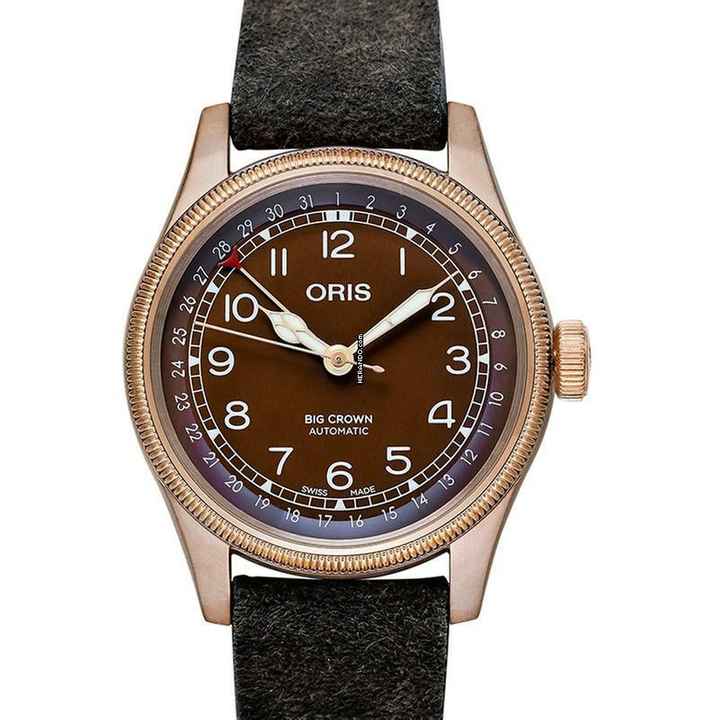  Oris Big Crown Pointer Date 01 754 7741 3166-07 5 20 74 - Oris Big Crown Automatic Brown Dial Bronze Men's Watch </h1> 